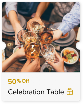 Up to 50% Off Food and Beverage Bill