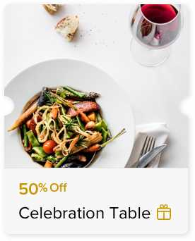 Up to 50% Off Food and Beverage Bill