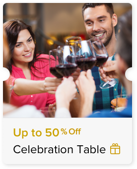 Up to 50% Off Food and Beverage Bill