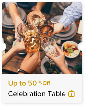 Up to 50% Off Food and Beverage Bill