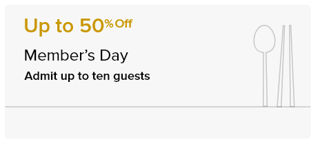 Up to 50% Off Food and Beverage Bill